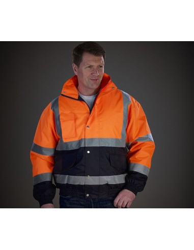 YOK-HVP218-Hi-Vis Two-Tone Bomber Jacket